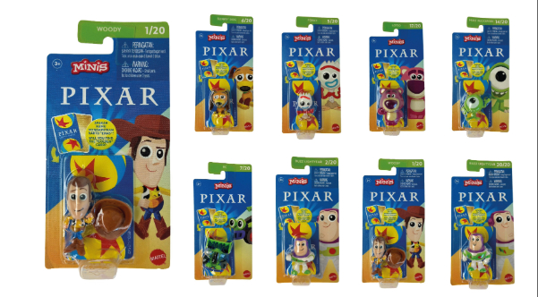 PIXAR MINI FIGURES Mini Personaggi Pixar 5cm 20ass…x10